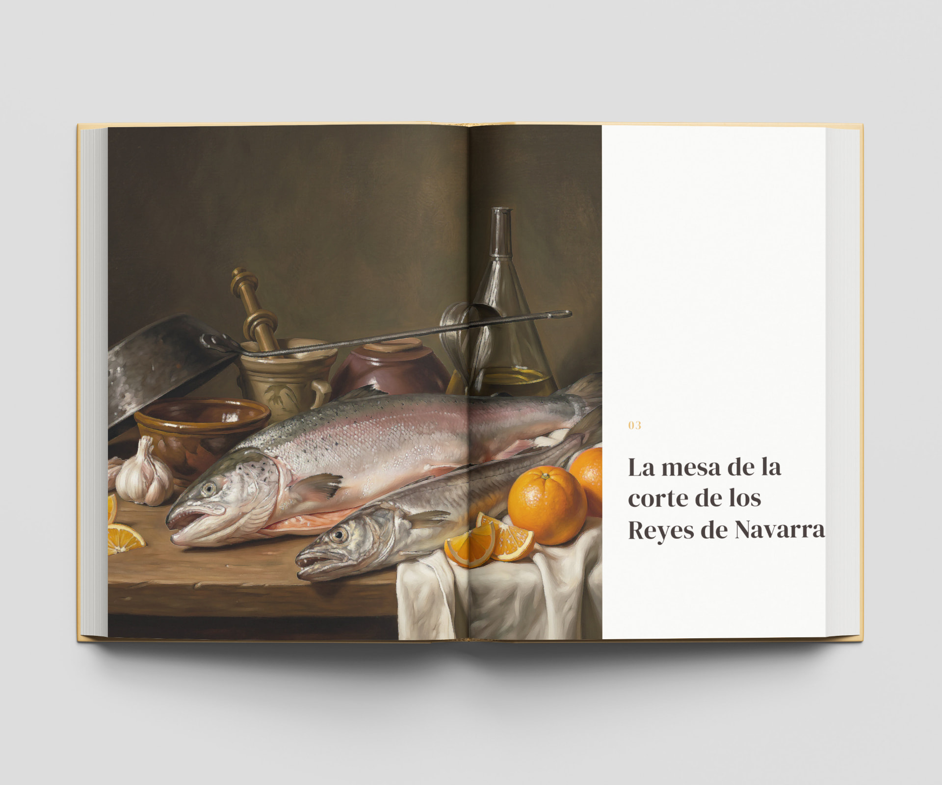 Doble página interior del libro con una lámina a color y el título de capítulo